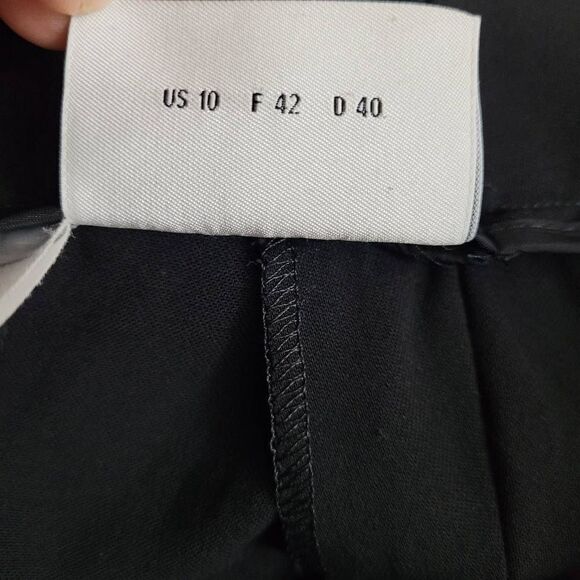 Akris Punto Black Wool Slacks Pants Sz US 10 Straight Leg Minimalist Career Work - Picture 4 of 9